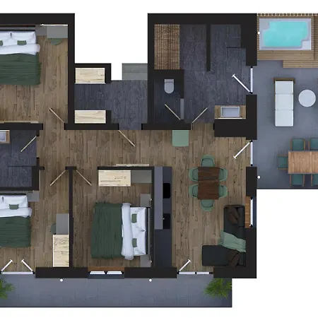 Goldjuwel - Luxury With Private アパートホテル